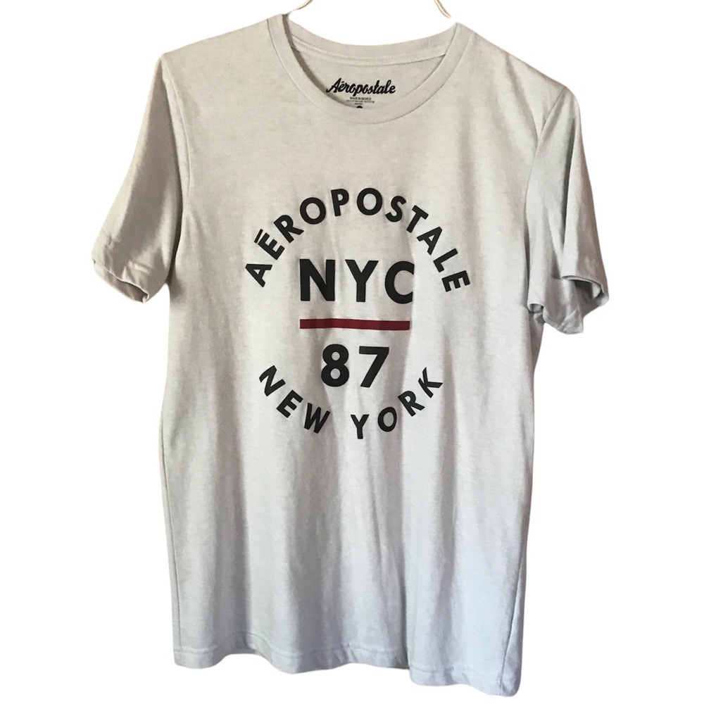 Aeropostale Men's XL White  T shirt with  NYC 87 Logo Center New York